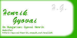 henrik gyovai business card